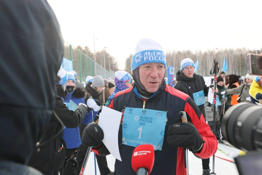 Губернатор Владимир Мазур дал старт «Лыжне России» в Томской области tomsk.gov.ru